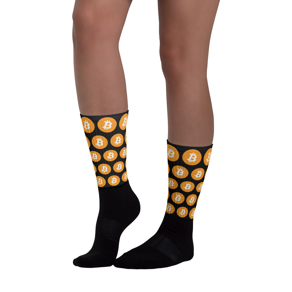 Bitcoin High Socks (Black) - M