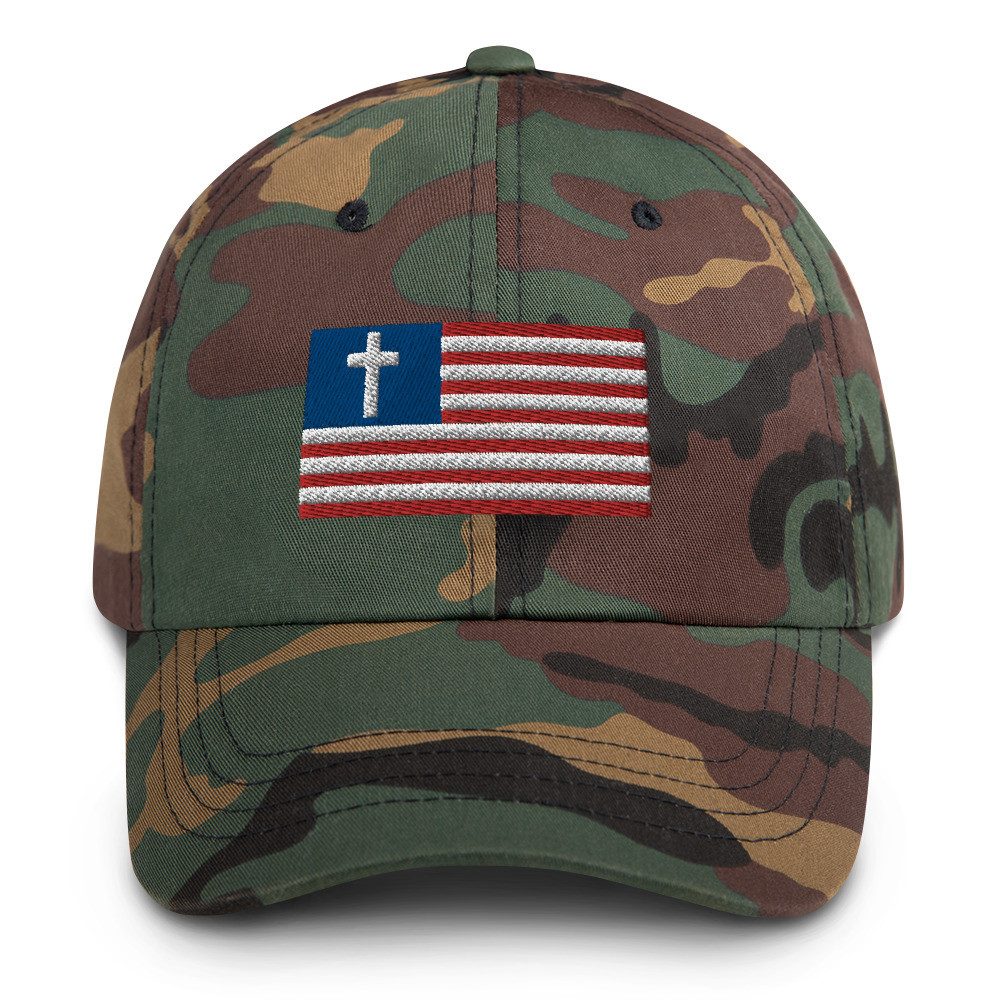 Christian Nationalist Dad Hat / Green Camo