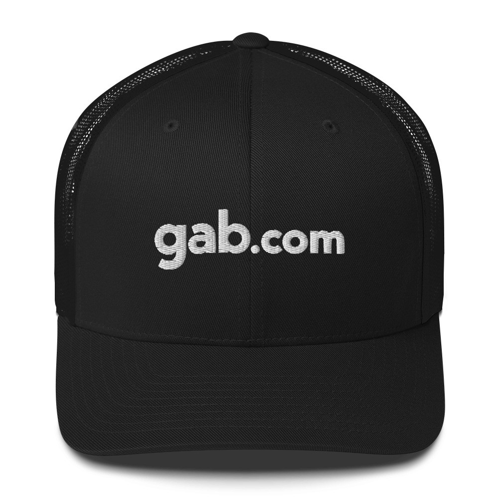 All-White Gab Mesh Trucker Cap - Black