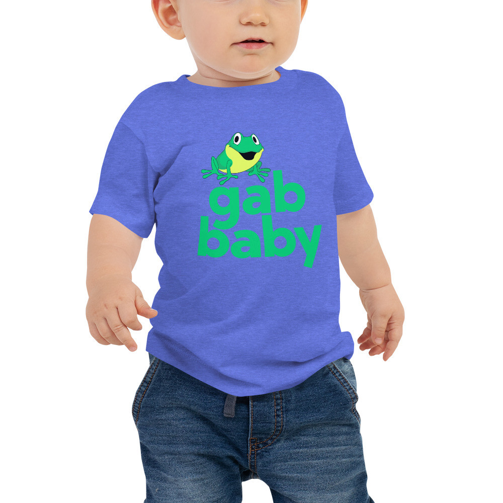 Gab Baby Short Sleeve T-Shirt - Heather Columbia Blue / 12-18m