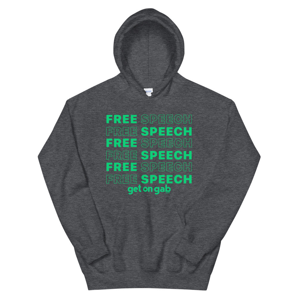 Free Speech over Free Speech Unisex Hoodie - Dark Heather / S