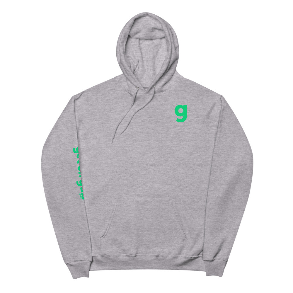 G Unisex Hoodie (Front & Sleeve) - Light Steel / XL