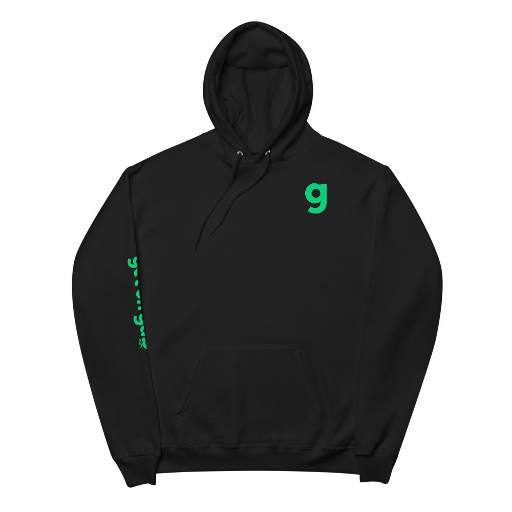 G Unisex Hoodie (Front & Sleeve) - Black / L