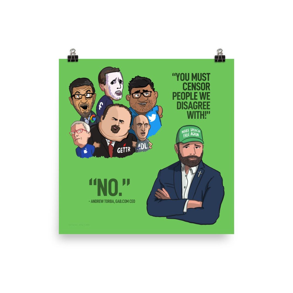 The Real Free Speech Platform Poster - 12″×12″