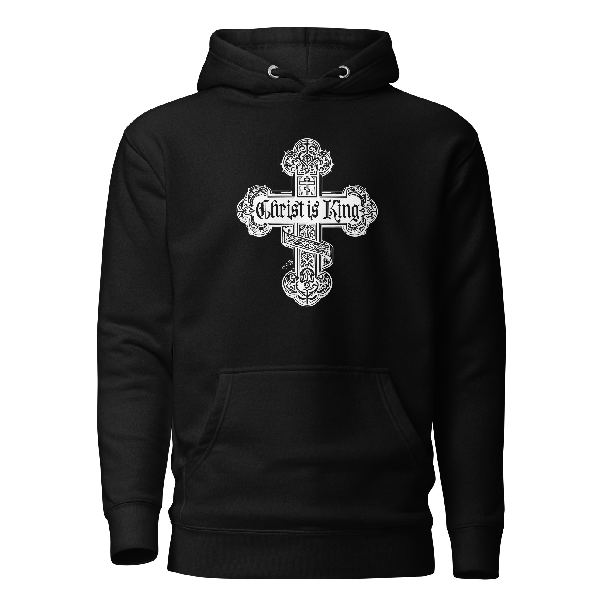 Christ is King Cross Hoodie - Black / XL