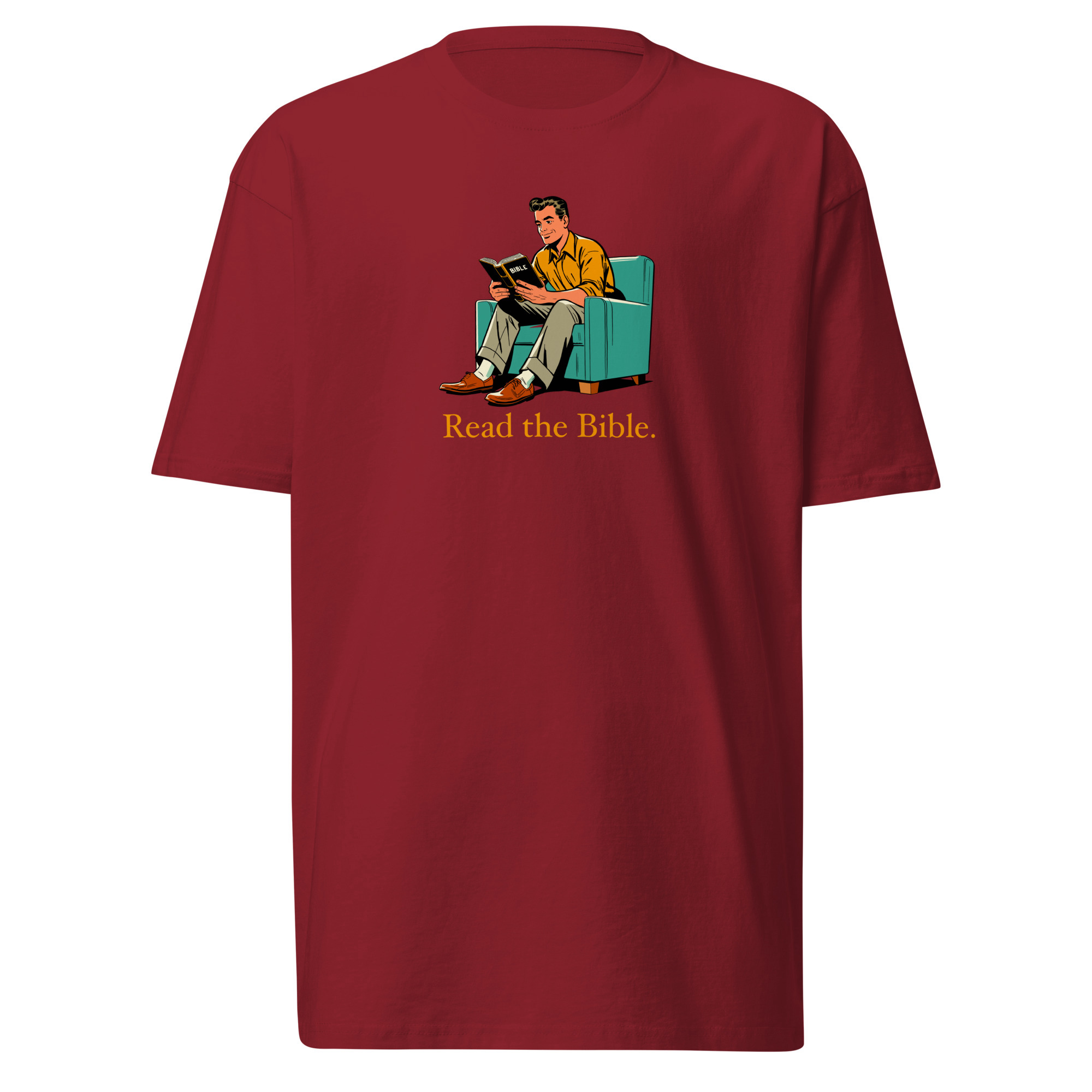 Bible Reading T-Shirt - Brick Red / S