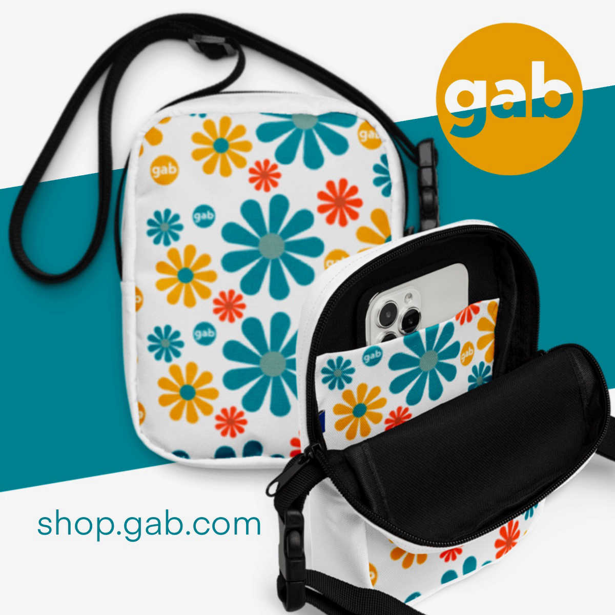 Gab Flower Crossbody Bag