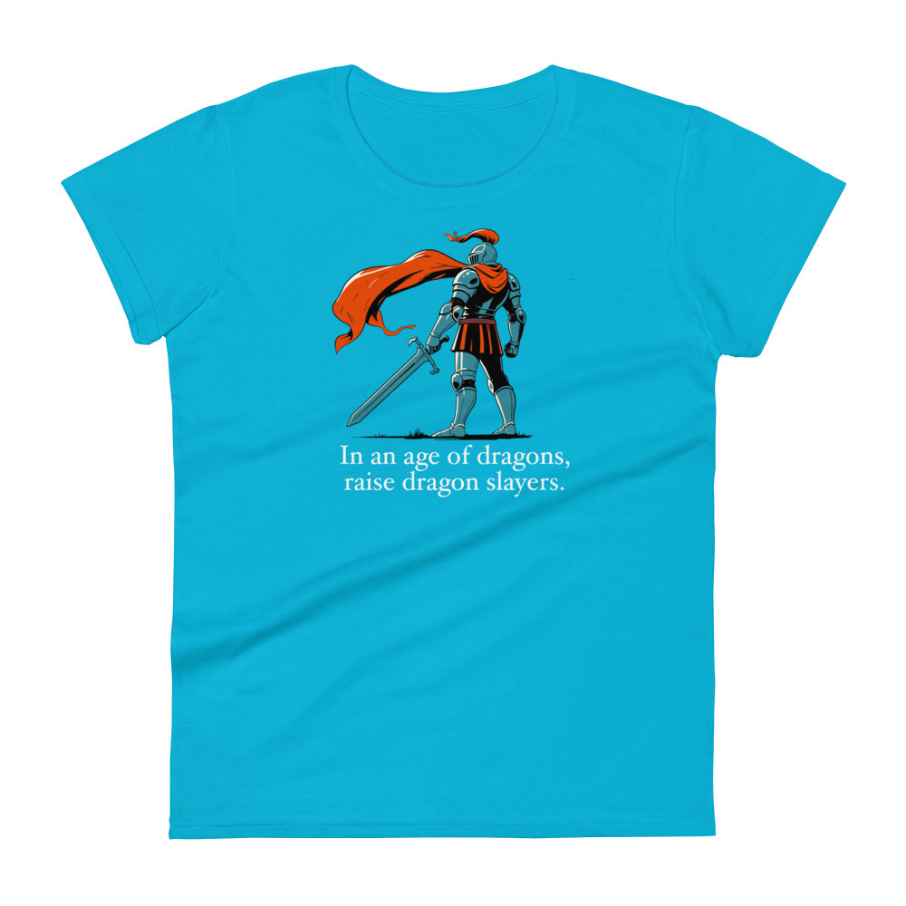 Dragon Slayers Women's T-Shirt / Caribbean Blue / S