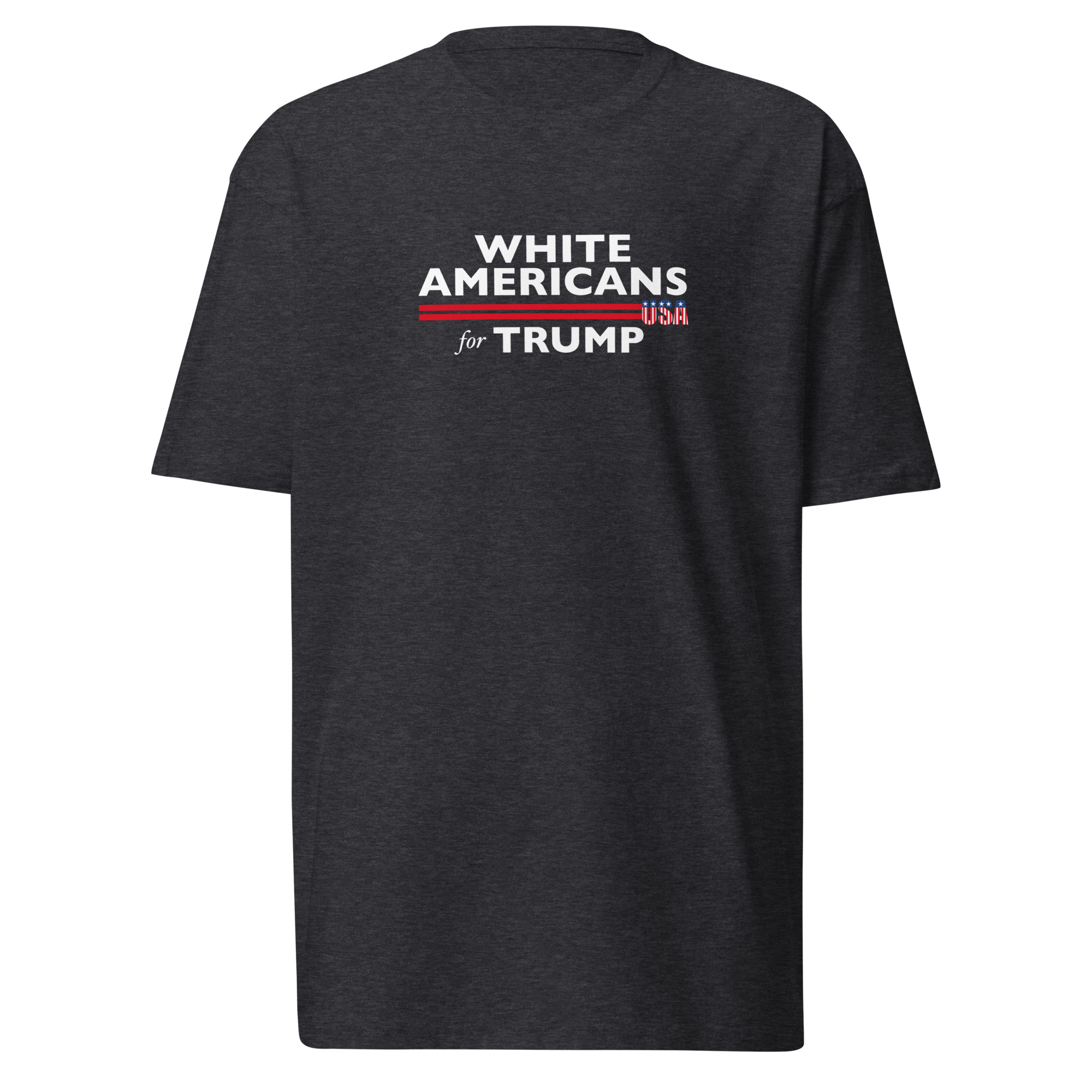 White Americans For Trump T-Shirt / Charcoal Heather / XL