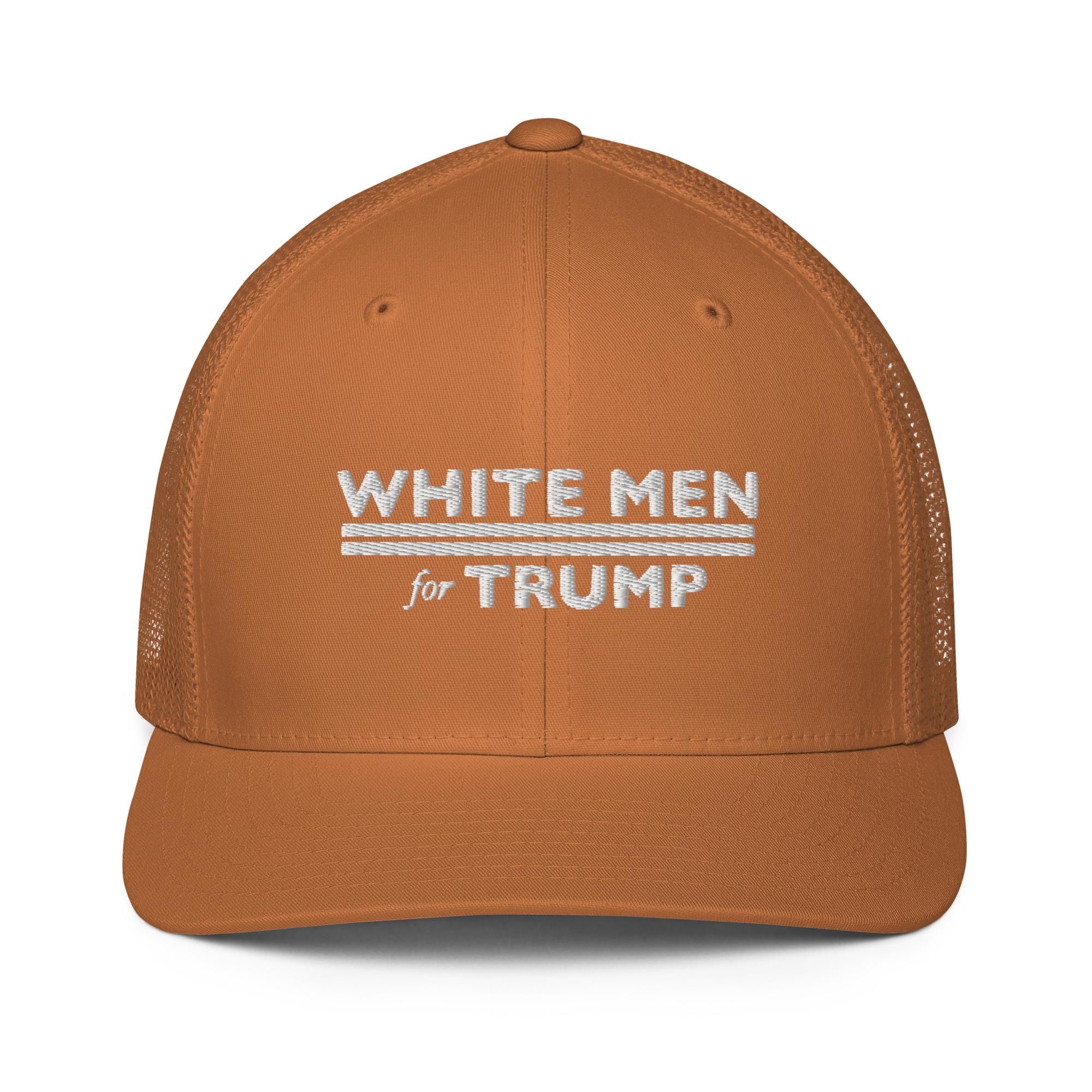 White Men For Trump Trucker Hat / Caramel