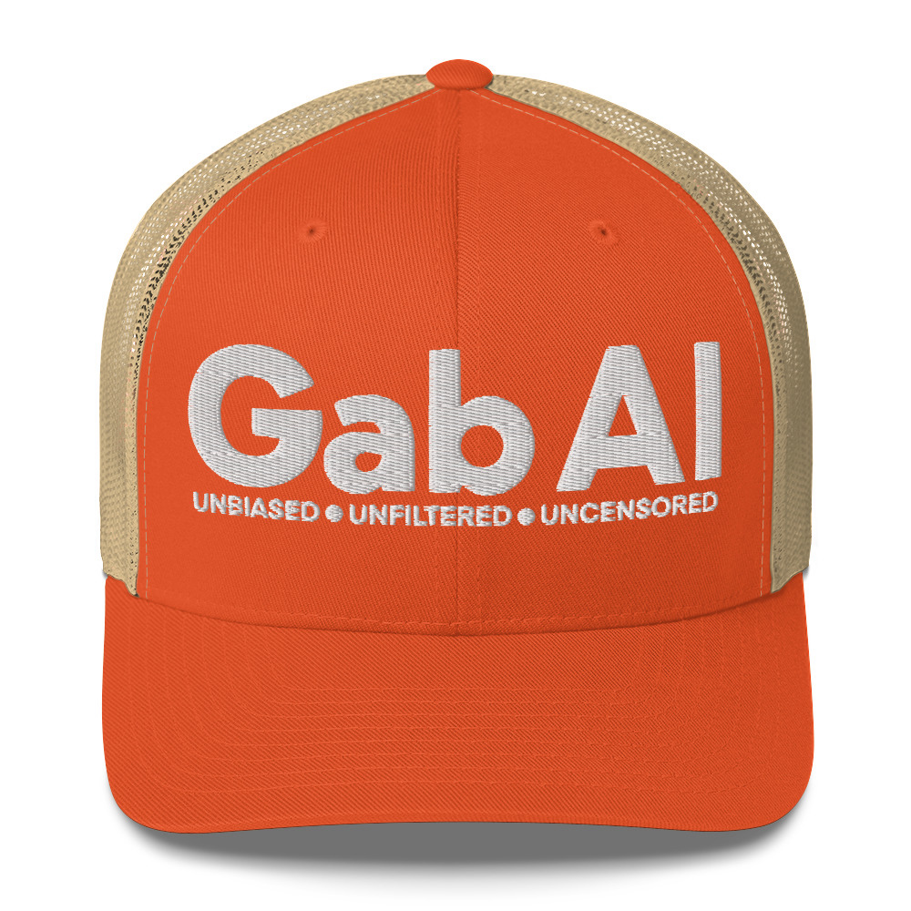 Gab A.I. Trucker Hat / Rustic Orange/ Khaki