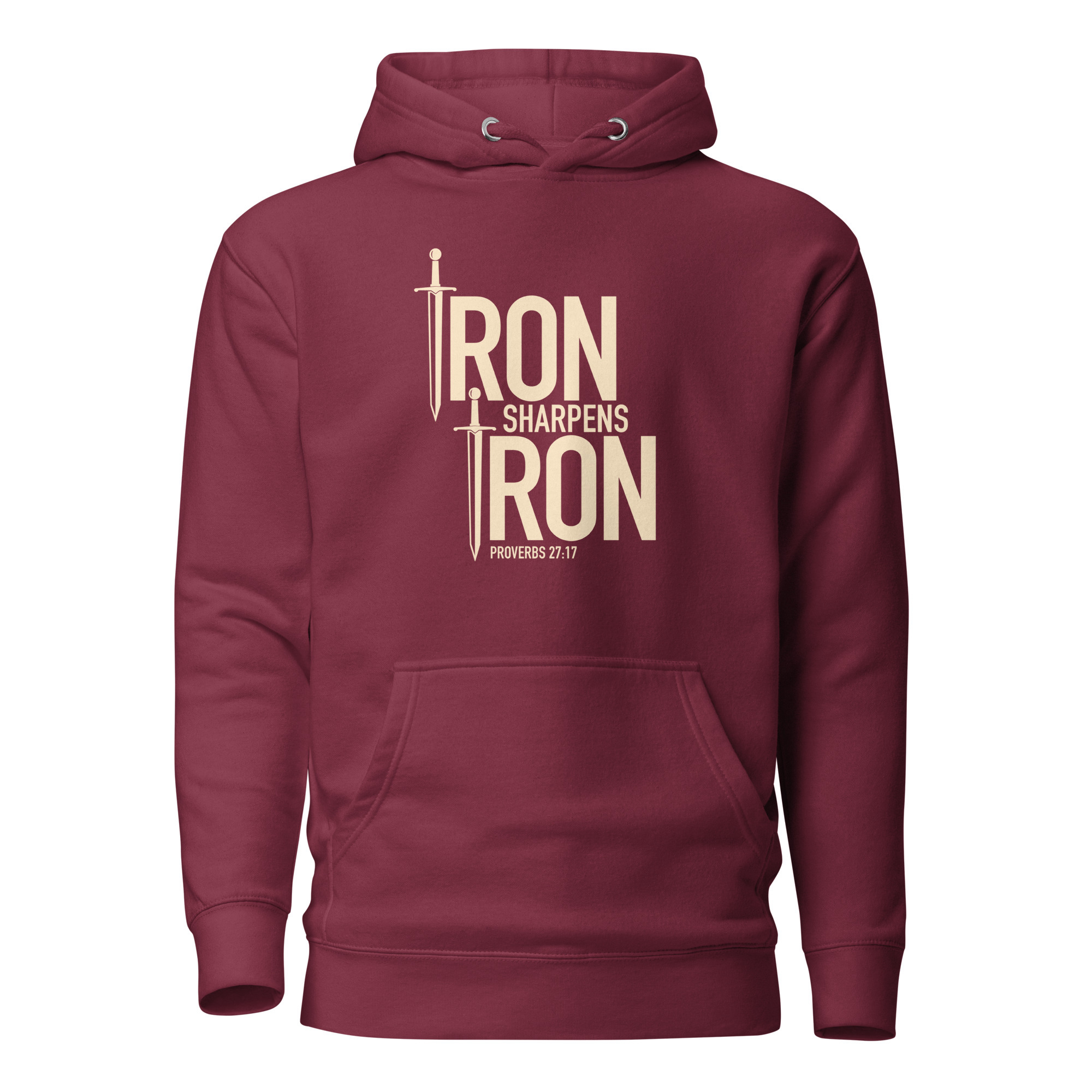 Iron Sharpens Iron Hoodie / Maroon / S