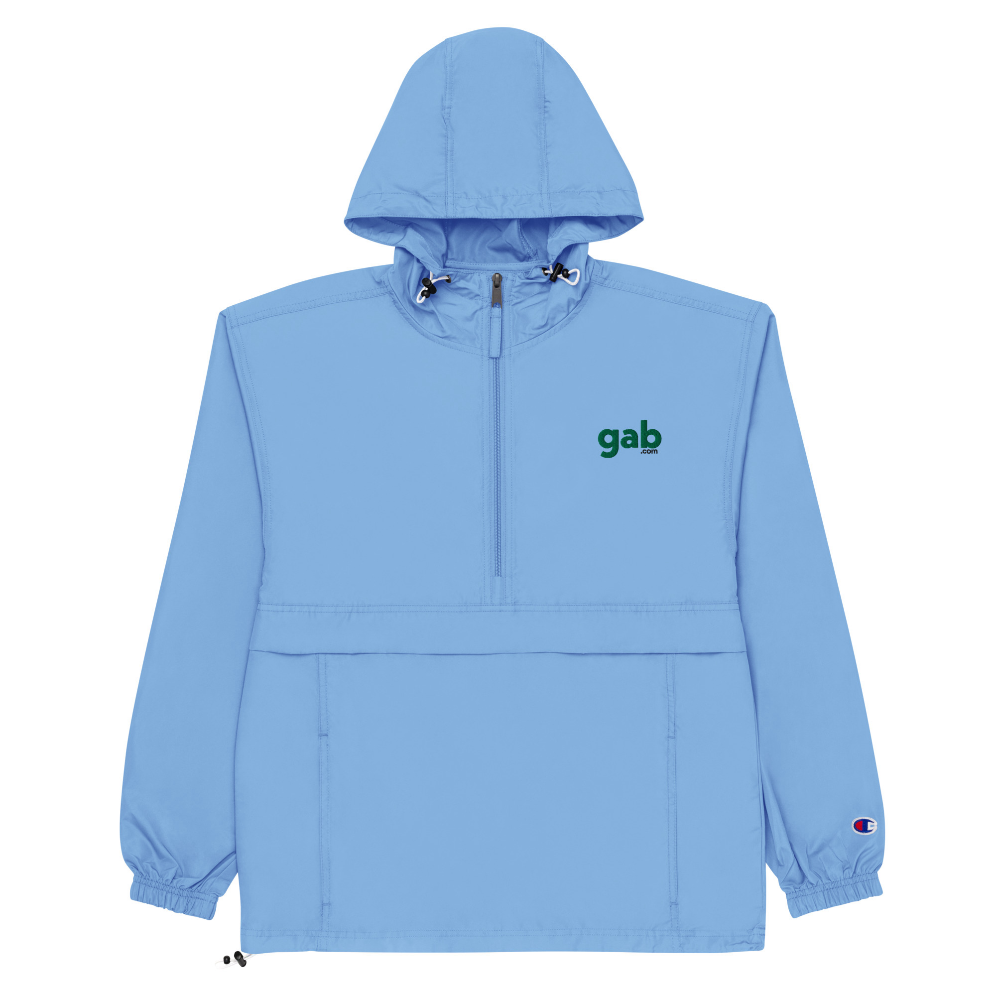 Gab.com Champion Packable Jacket - Light Blue / 2XL