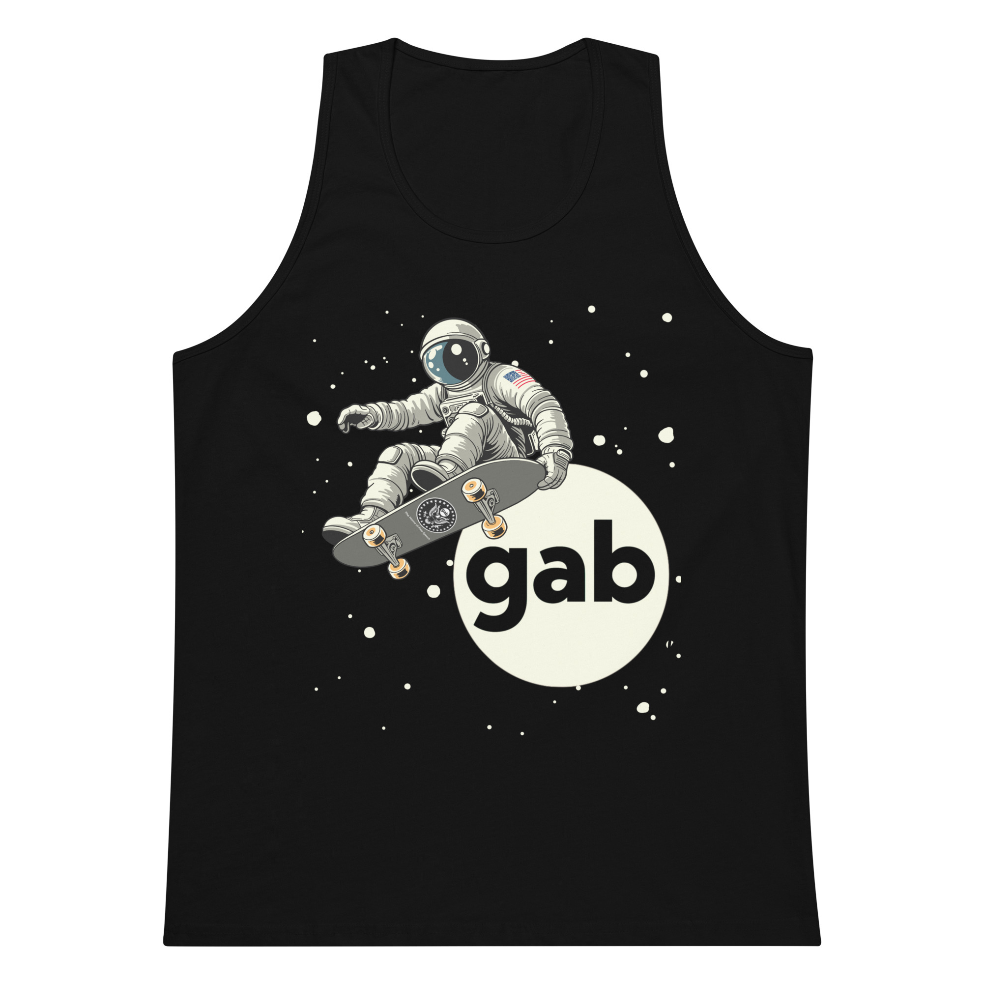 Gab Astronaut Tank Top / Black / M