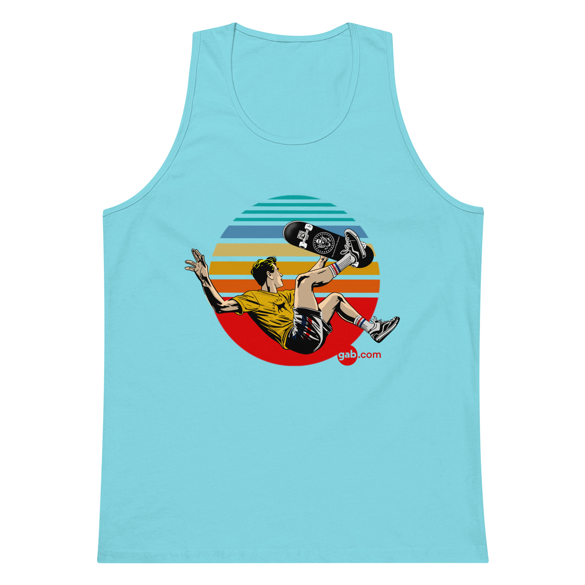 Gab Skateboard Tank Top / Pacific Blue / M