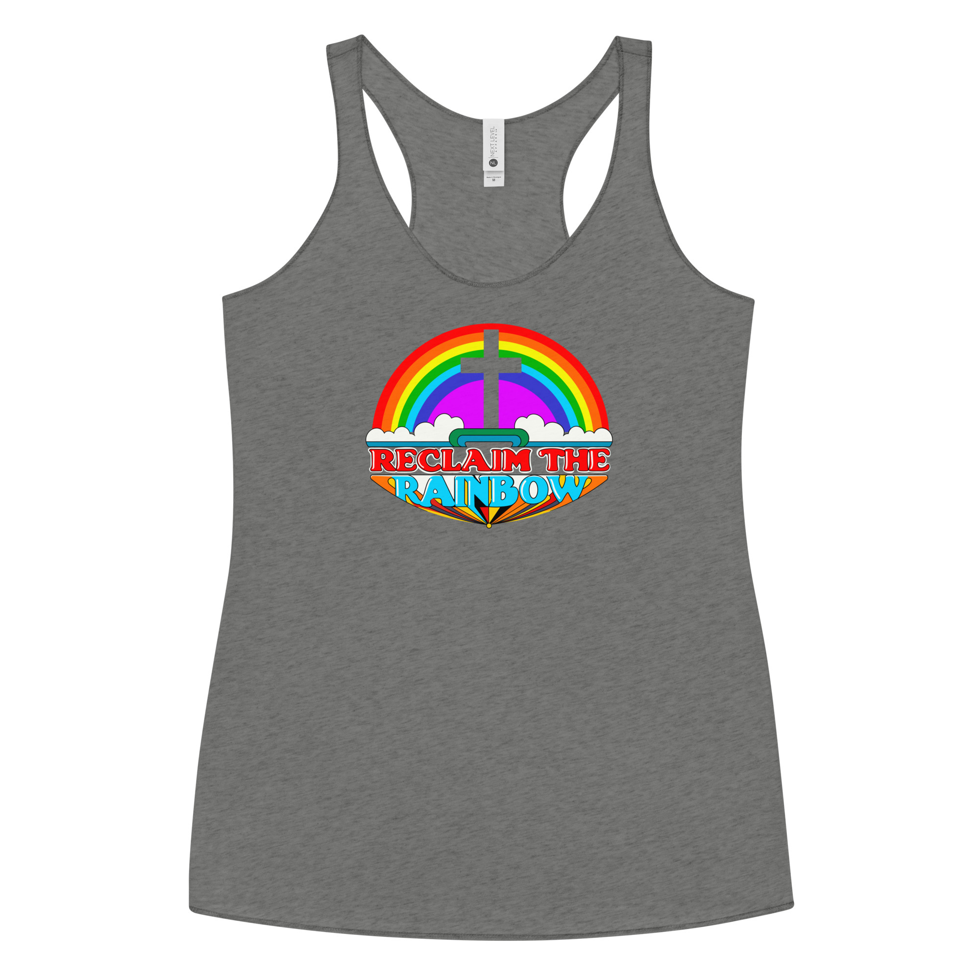 Reclaim The Rainbow Women's Racerback Tank Top / Premium Heather / XL