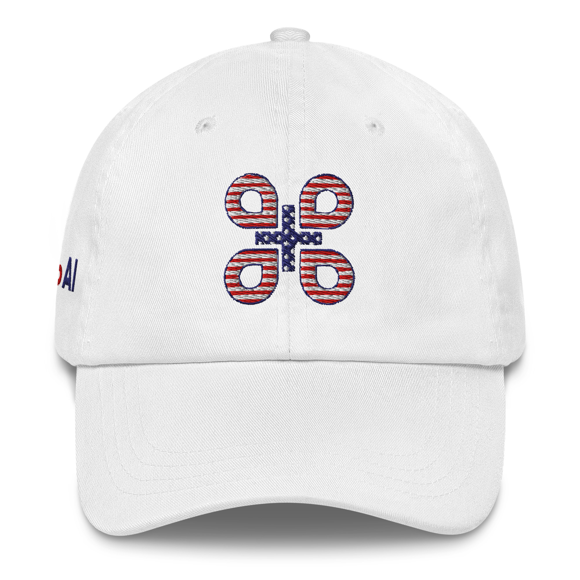 American AI Dad Hat / White