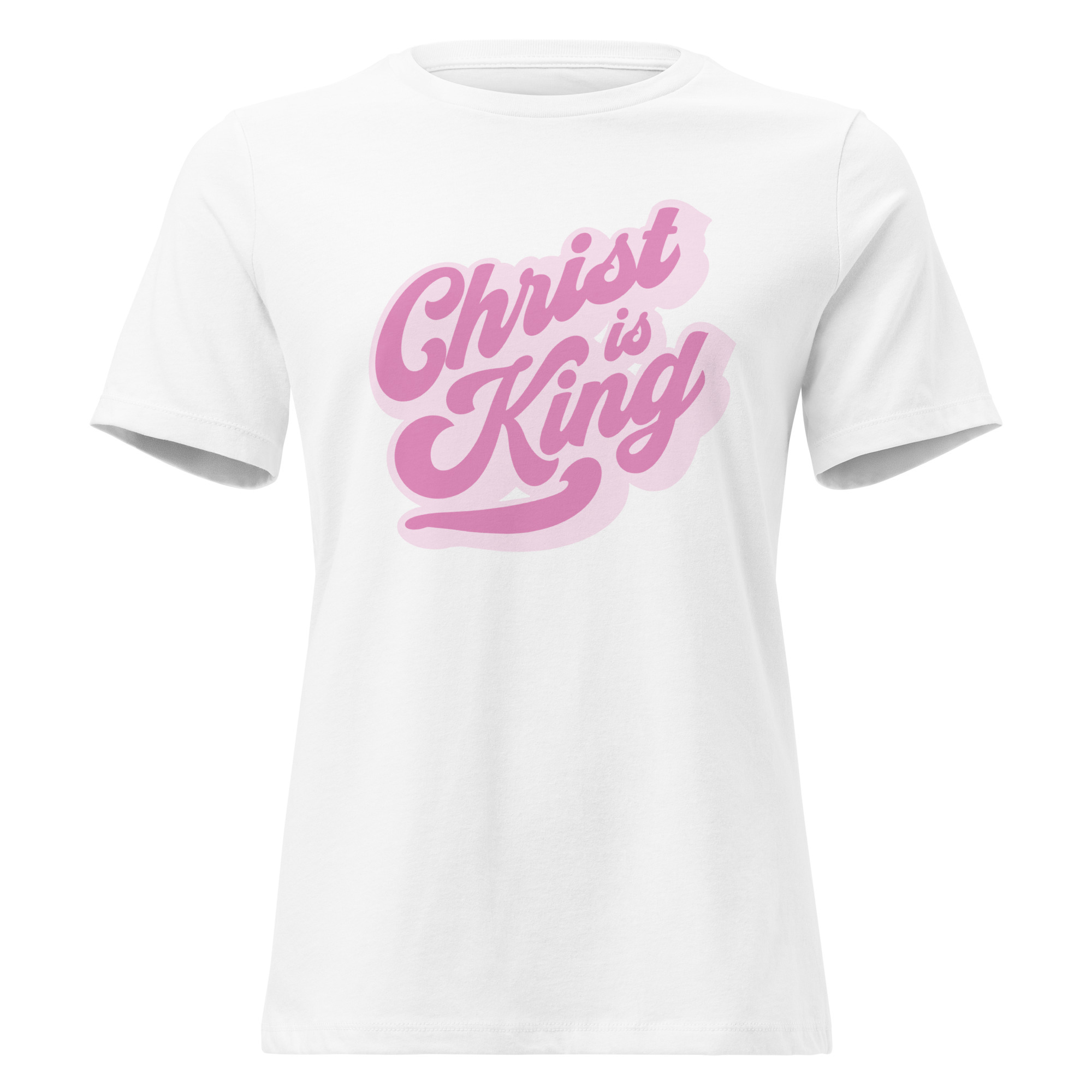 Christ is King Women's Relaxed T-Shirt / White / S